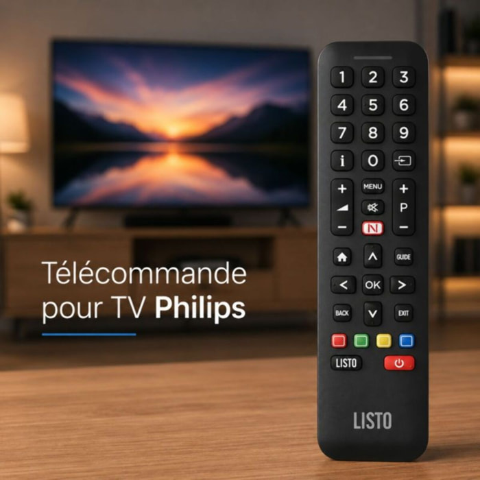 Télécommande ESSENTIELB pour TV Phillips