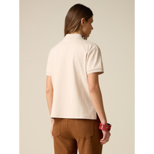 Oltre - Polo con cristales - Beige