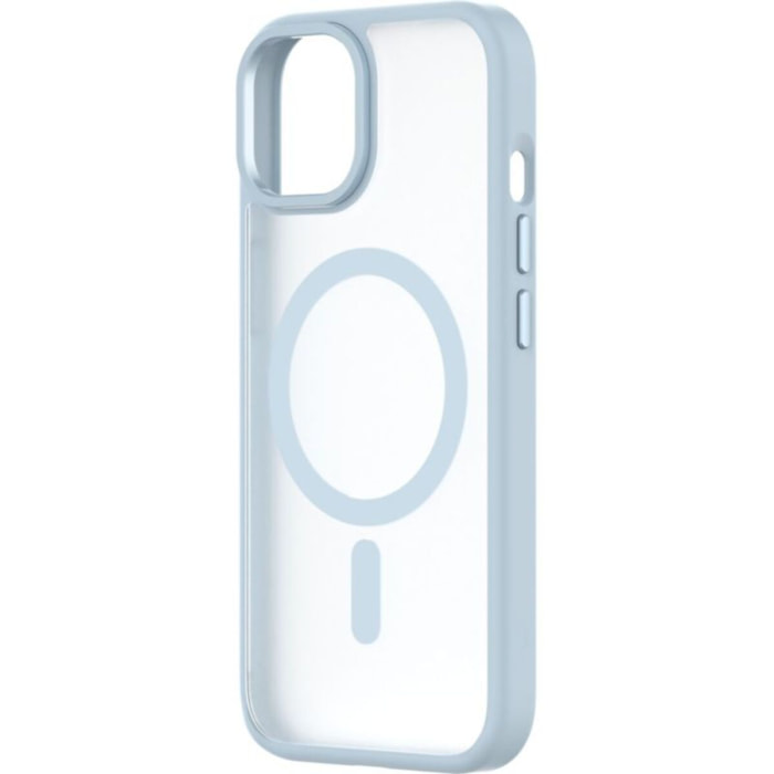 Coque bumper QDOS Iphone 15 Hybrid soft SNAP MagSafe blleu