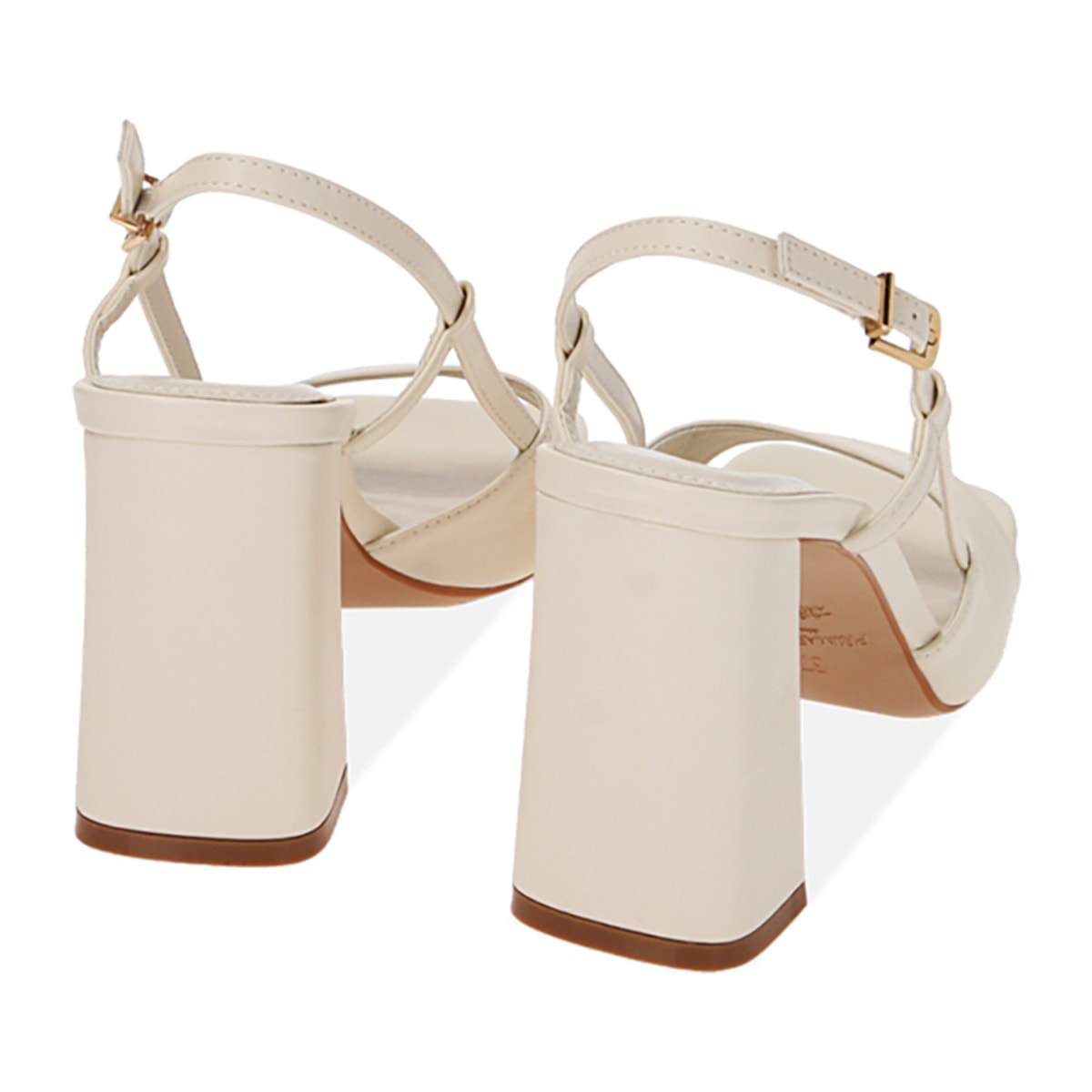 Sandali panna, tacco 9 cm