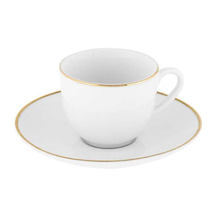 Set da caffè Gold Chic da 6 pezzi in porcellana