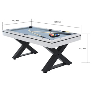 Table multi-jeux, ping-pong et billard en bois blanc  ARIZONA