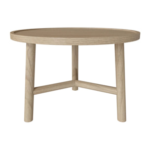 Table basse ronde en bois de mindi D60 cm - Paloma