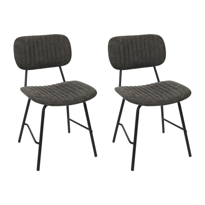 Chaise Taylor Gris - Lot De 2