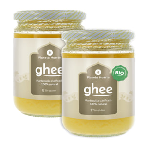 PLANETA HUERTO | Pack 2x Ghee Mantequilla Clarificada ECO 350g – Mantequilla Ghee Ecológica, Alta en Nutrientes y Fácil Digestión