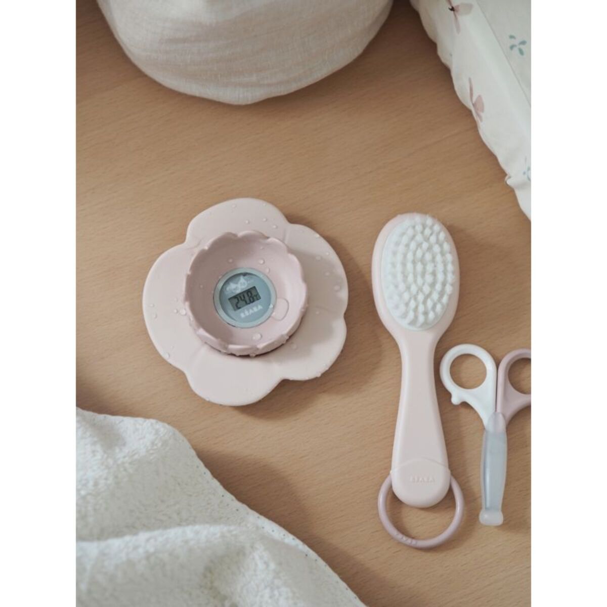 Thermomètre de bain BEABA de bain Lotus Old Pink