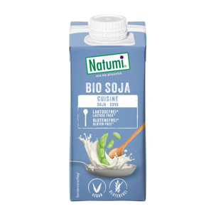 Crema para cocinar de Soja Liquida Bio Natumi, 200 ml