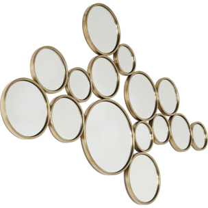 Miroir Bubbles laiton 93x138cm Kare Design