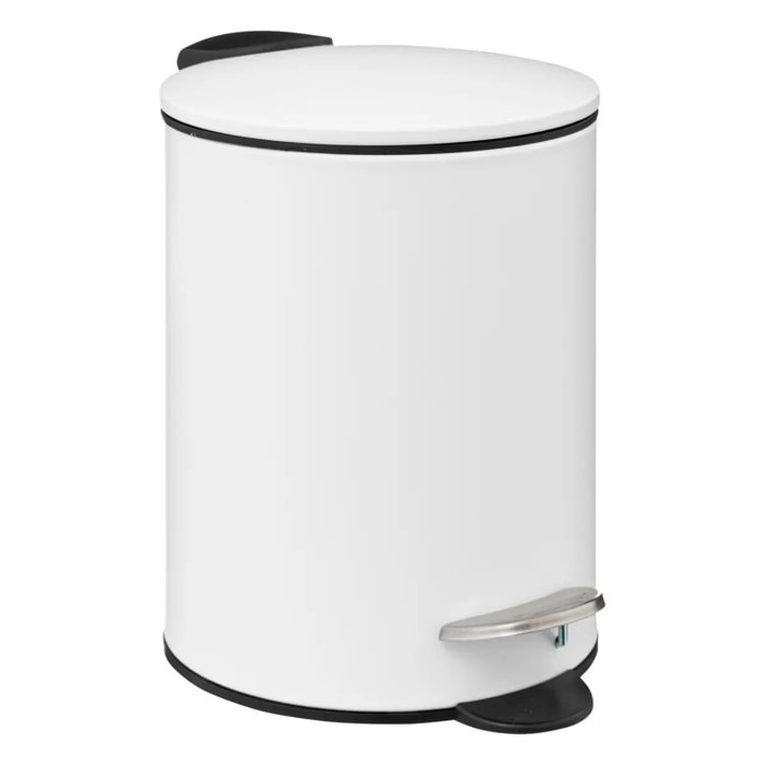Poubelle métal soft close 3L "Colorama" blanc