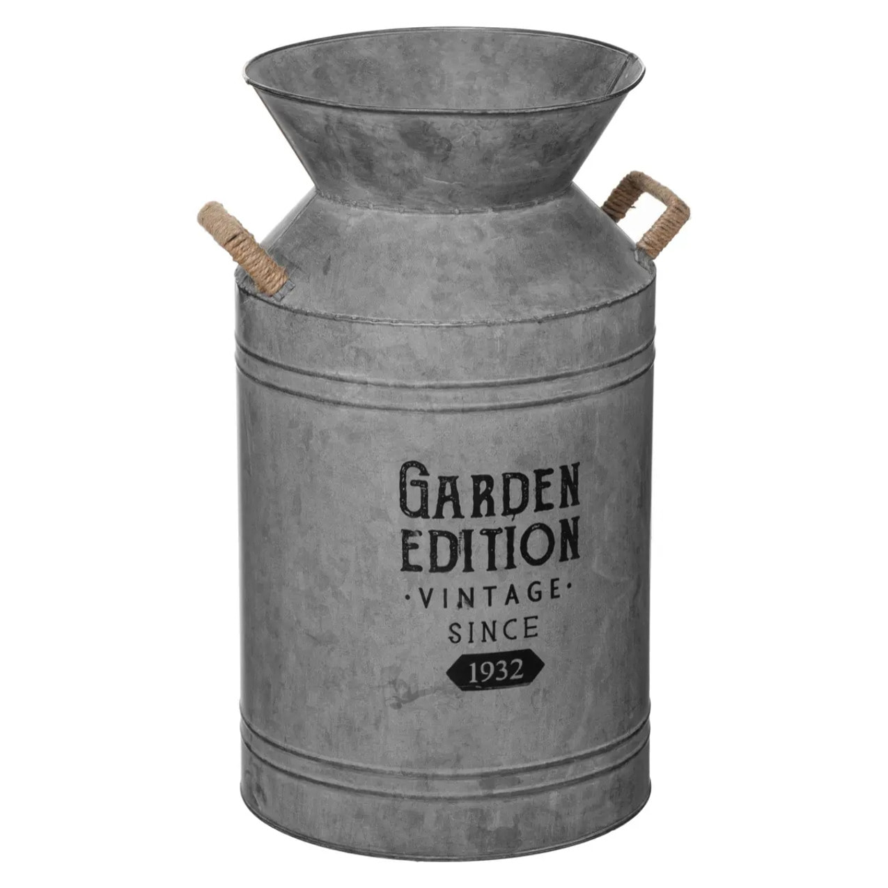 Pot à lait métal gris H48cm
