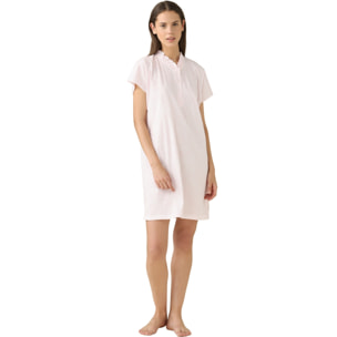 Camicia da notte donna in cotone con collo quattro bottoni articolo violet Noidinotte