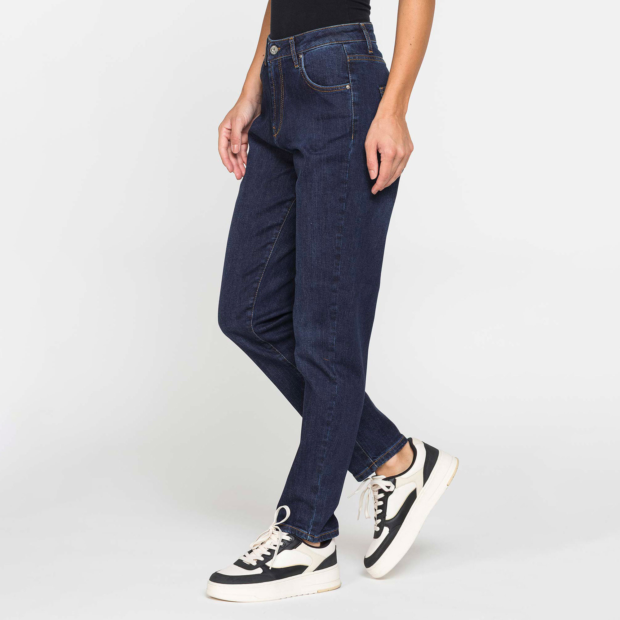 JEANS MOM CINQUE TASCHE IN DENIM STRETCH 12,2oz