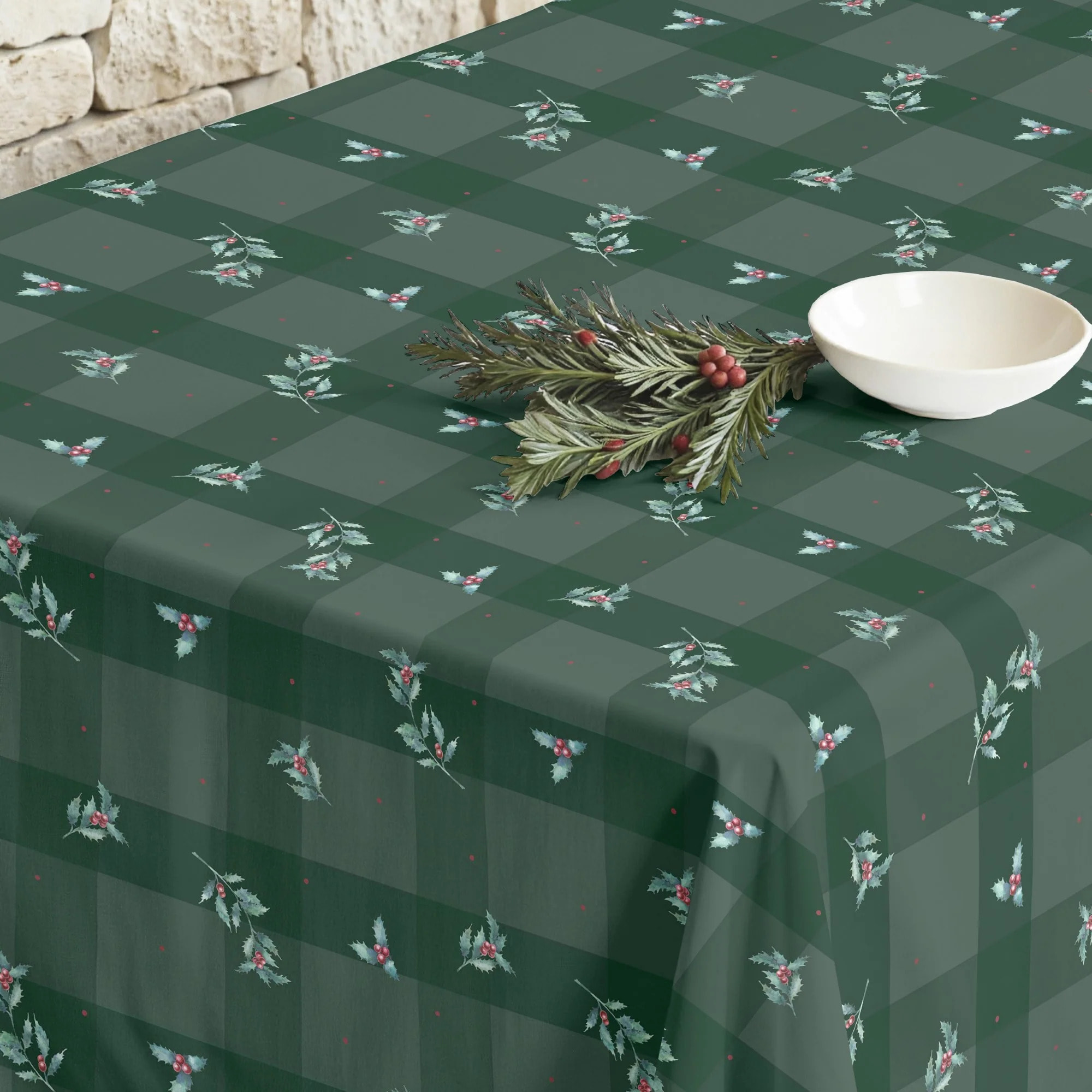 Nappe en résine Anti-tâches Green Christmas 1