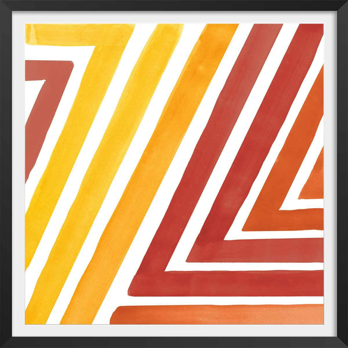 Poster pop angle Affiche + cadre en bois - Noir