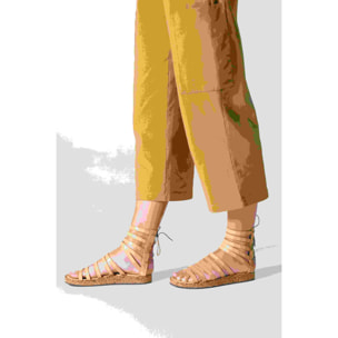 Sandalias S3211 RESTORED SKIN CREAM / TARDANA color Cream