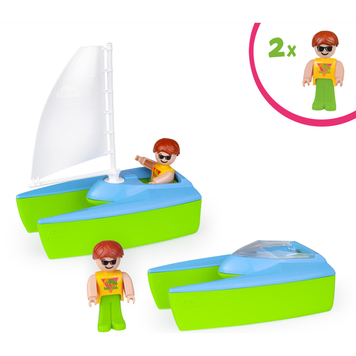 Boaties Sailboat and Sport boat, bag with header