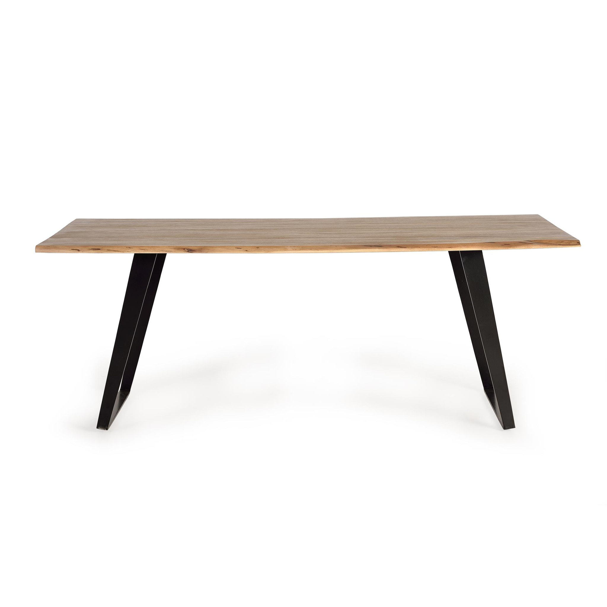 Mesas de Comedor de Madera de Acacia 205 Cm Estilo Industrial Moderno