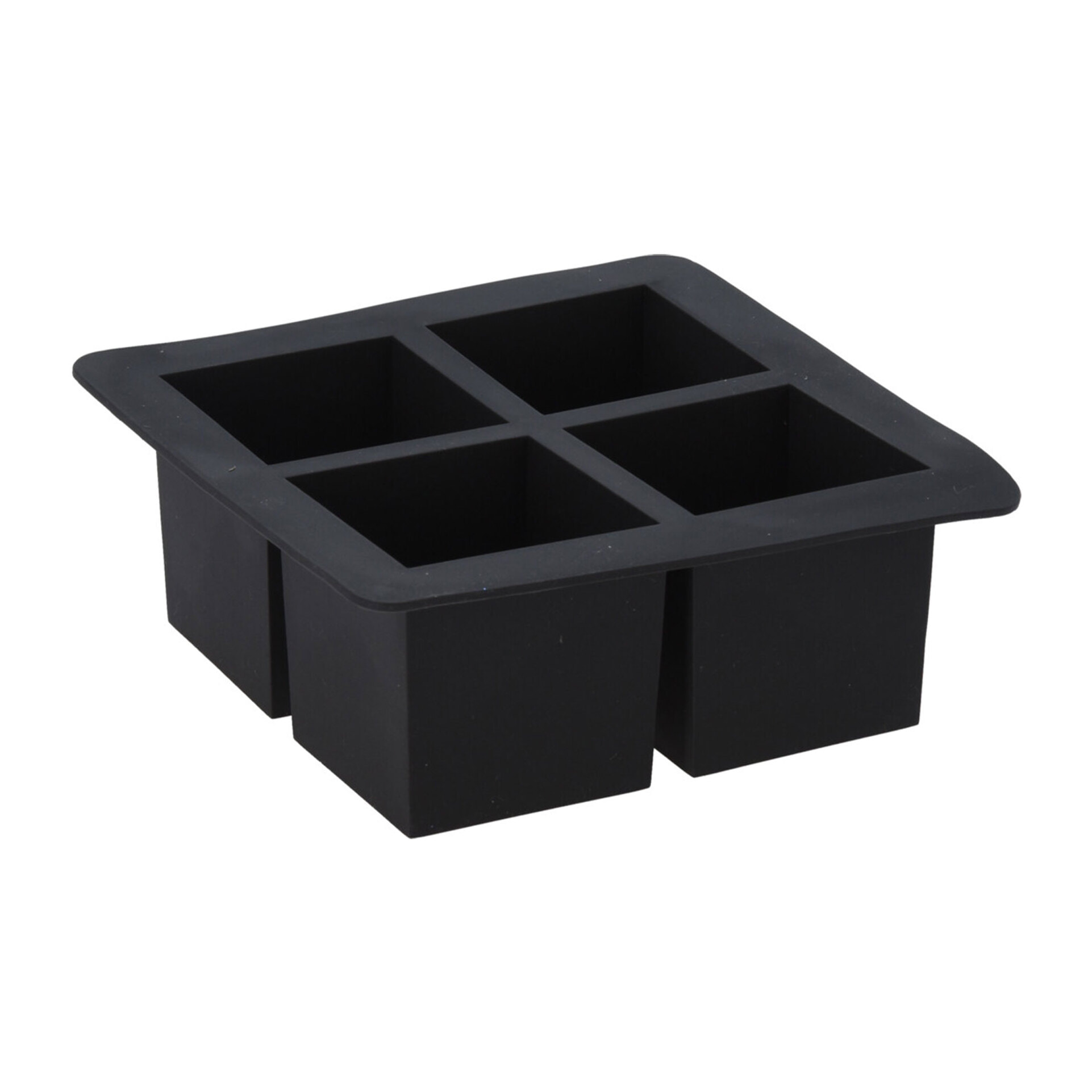 Bandeja de cubitos de hielo gris de tpe para bebidas frías capacidad para 4 cubitos 16x16x6cm