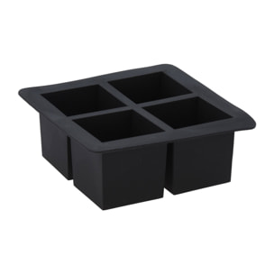 Bandeja de cubitos de hielo gris de tpe para bebidas frías capacidad para 4 cubitos 16x16x6cm