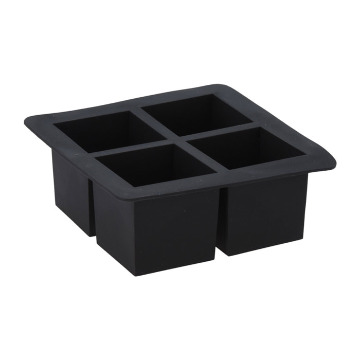 Bandeja de cubitos de hielo gris de tpe para bebidas frías capacidad para 4 cubitos 16x16x6cm