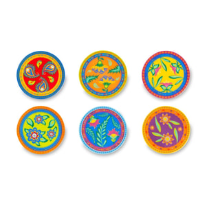 Set de 6 assiettes apéritif en porcelaine Excelsa – Gipsy Soul, multicolore