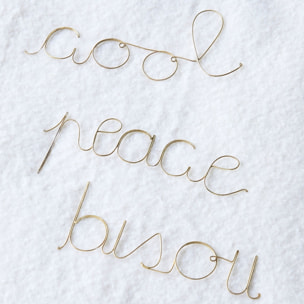 Mot fil de laiton doré 'COOL' - Doré