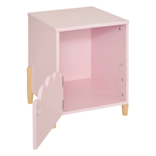 Table de chevet enfant Douceur rose 35,5x40cm