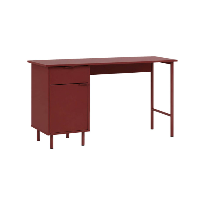 Bureau décor bois et métal 1 tiroir 1 porte ELLIE