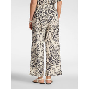 Elena Mirò - Pantalones estampados - Negro