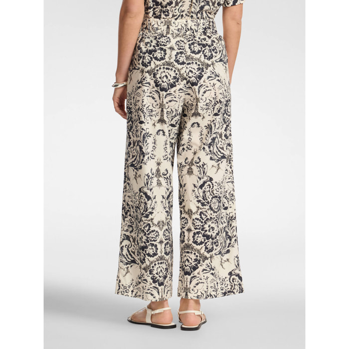 Elena Mirò - Pantalones estampados - Negro