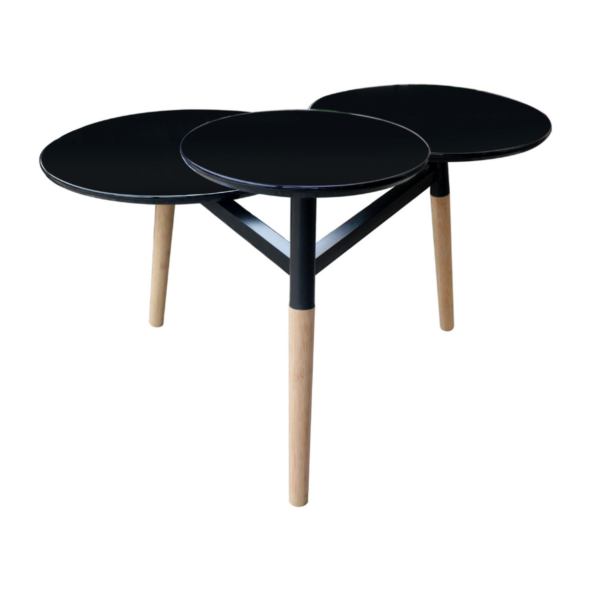 Tavolino di design Butler 300 con piani sfalsati