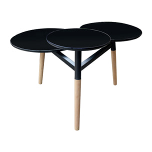 Tavolino di design Butler 300 con piani sfalsati