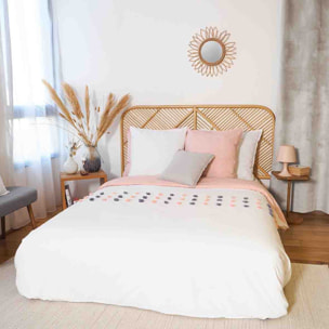 Parure housse de couette 3pcs 100% coton 57 fils poupie