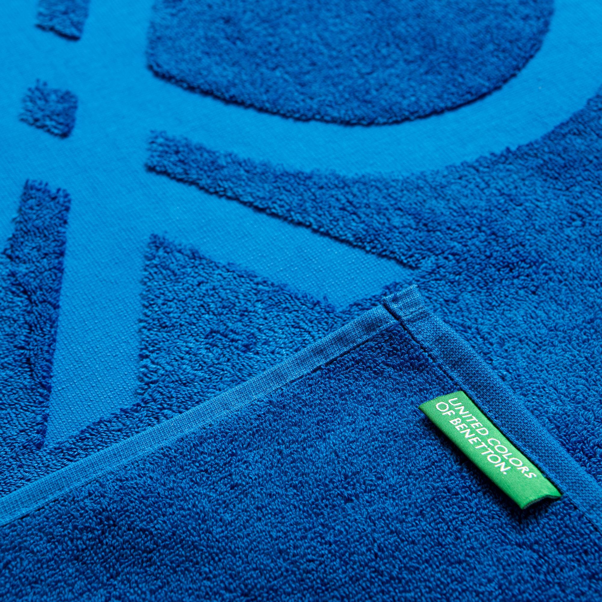 Alfombra de baño de 50x80cm de 100% Algodón 750GSM color Azul Benetton