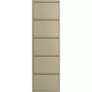 Casier à chaussures Caruso kaki 5 tiroirs Kare Design