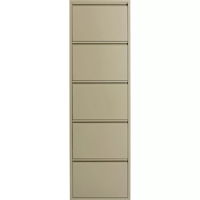 Casier à chaussures Caruso kaki 5 tiroirs Kare Design