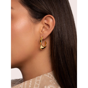 Orecchino Greta in Acciaio Placcato Oro