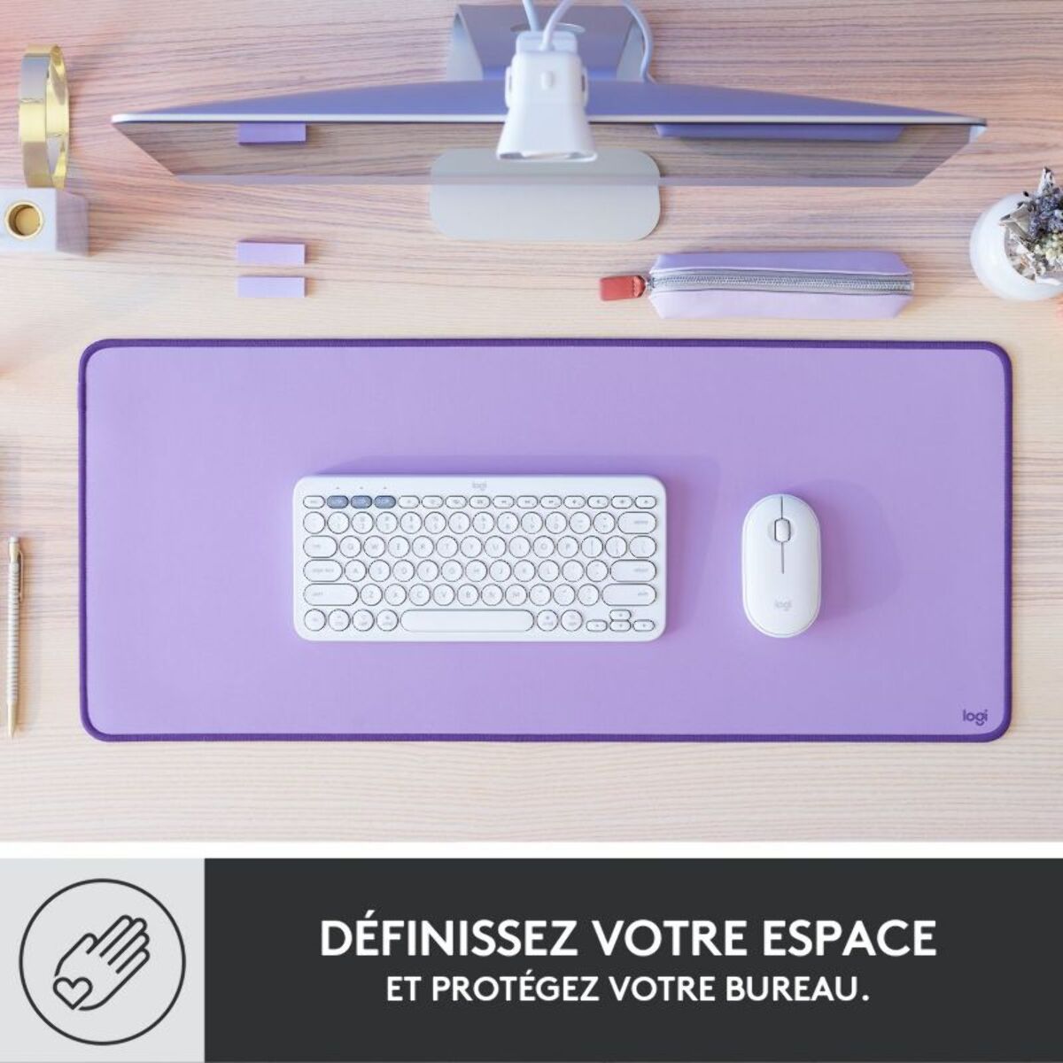 Tapis de souris LOGITECH sous-main - Lavande