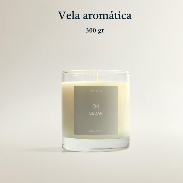 Vela aromática 300gr aroma cedro scalpers