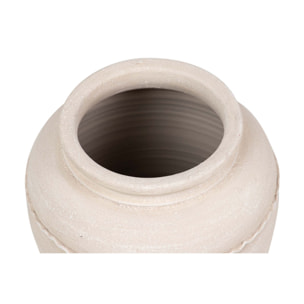 Florero Ceramica Beige 27x27x50 Cm
