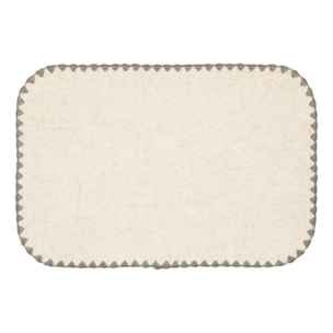 Set de table effet lin Sandrine 45x30cm gris