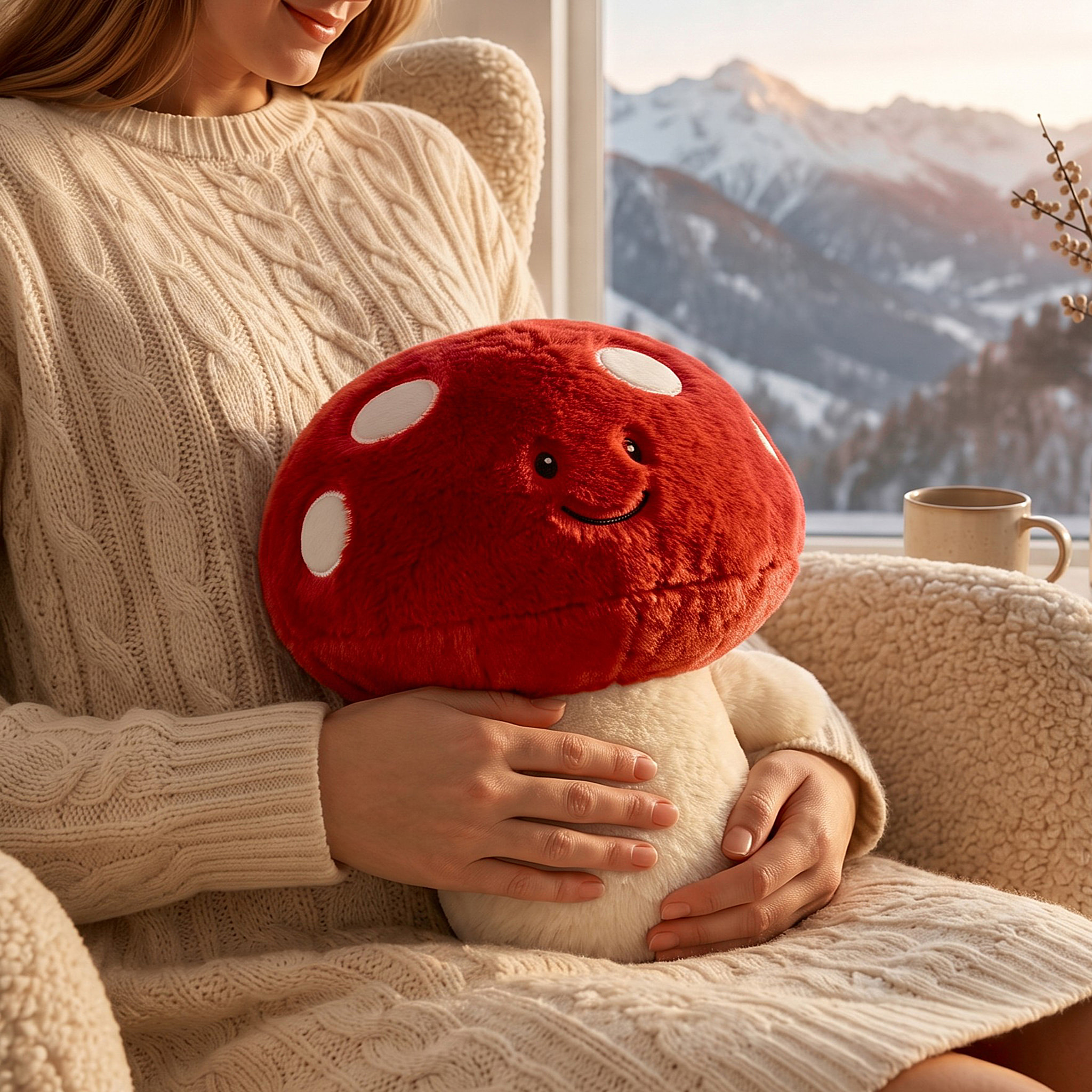 Peluche - THE CONCEPT FACTORY - Champignon Kawaii - Rouge