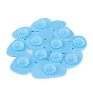 Lot de 4 Tapis antiderapants de douche ou baignoire PVC GALETS 12x13cm Bleu Ciel MSV