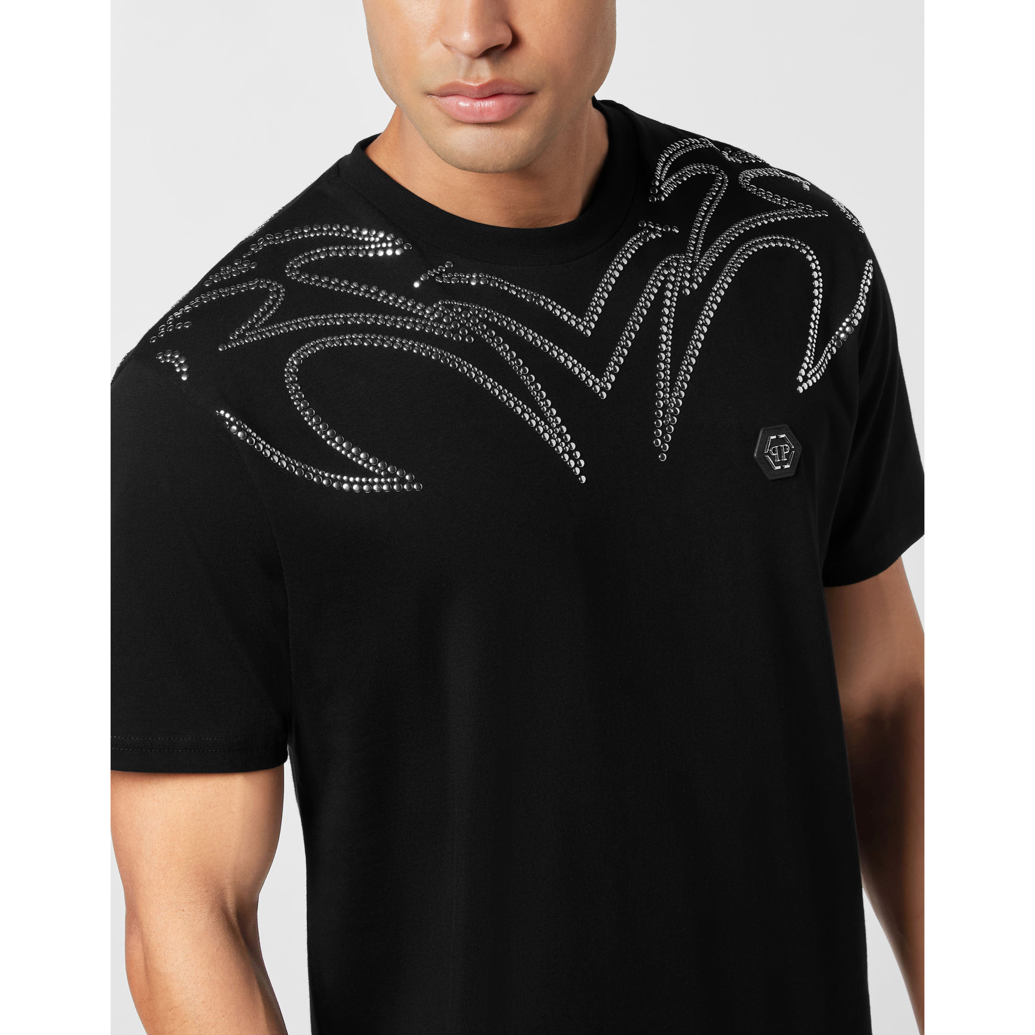 PHILIPP PLEIN Camiseta de cuello redondo y manga corta