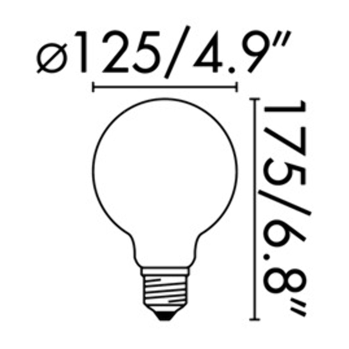 Bombilla GLOBO FILAMENTO LED AMBAR E27 5W 2200K DIMABLE