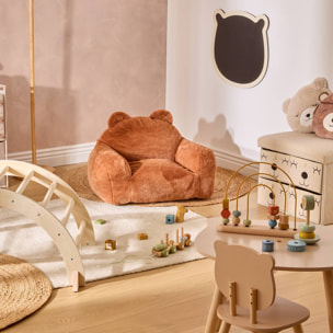 Fauteuil Compressé Muzi Mini Ourson Marron 60x52x65 cm