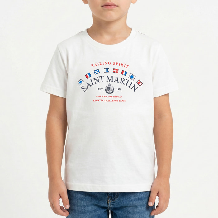 T-shirt maniche corte con logo stampato
