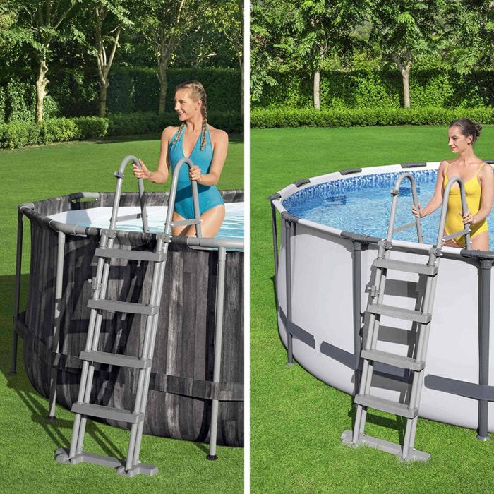 Echelle symétrique hors sol 4 marches pour piscine d’une hauteur de 122cm max.. accessoire piscine