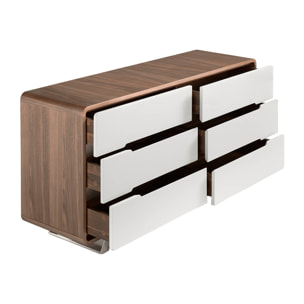 Cómoda de nogal 150x70x49cm