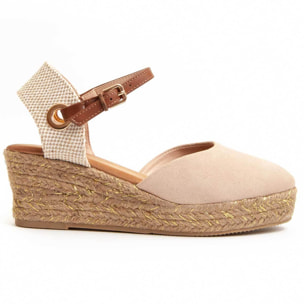 Alpargatas de cuña - Beige - Altura: 6 cm